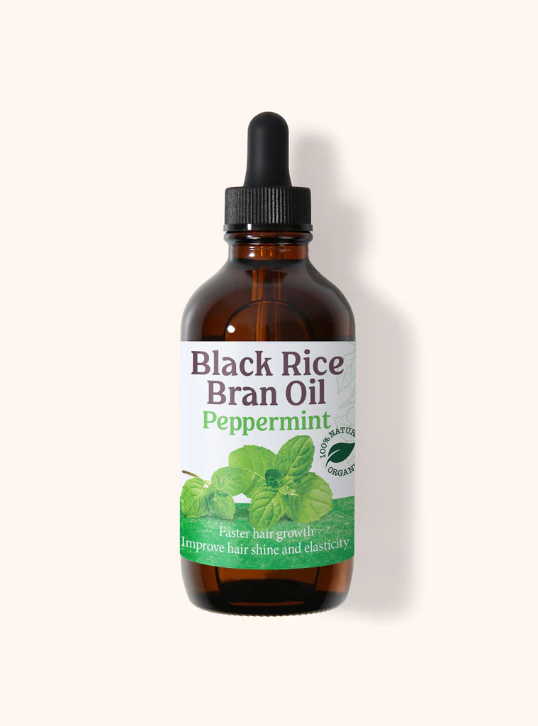 Tyche Black Rice Bran Oil Peppermint Hair Moisturizing Oil 4 Oz