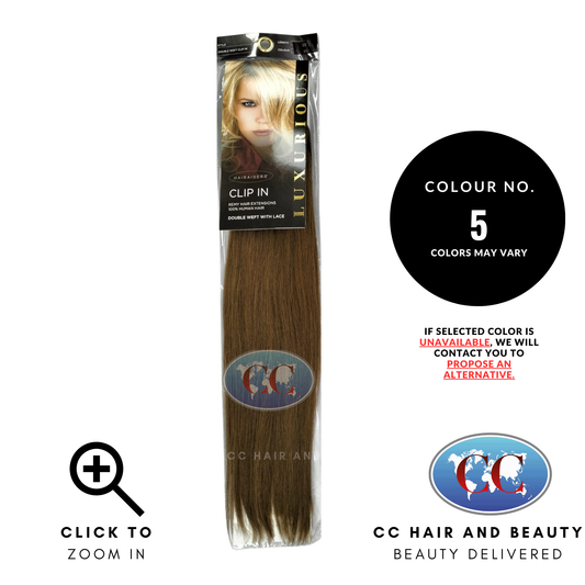 Hairaiser Luxurious Double Weft With Lace Clip - In Hair Extensions 100% Human Hair 18''-colour 5
