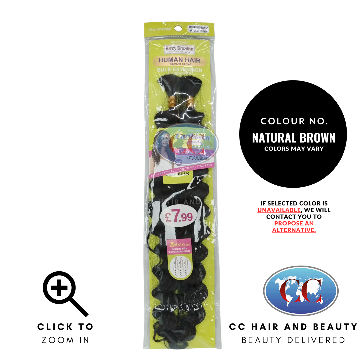 Human Hair Premium Blend-NATURAL DEEP BULK 24"