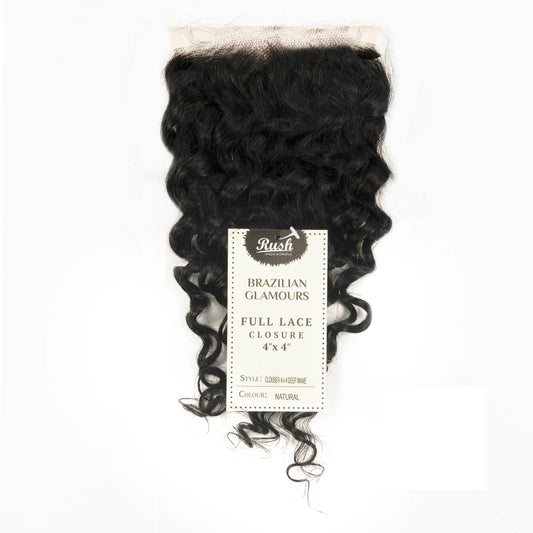 Brazilian Glamour 4X4 Full Lace Closure - Body Wave Available in 10, 12, 14, 18"
