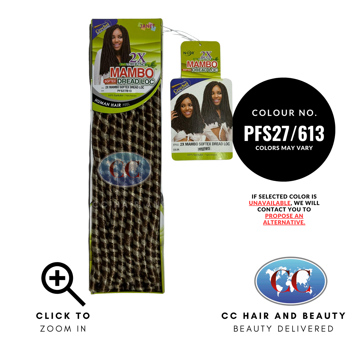 Janet Collection 2x Mambo Softex Dread Loc Braid-Colour PFS27/613