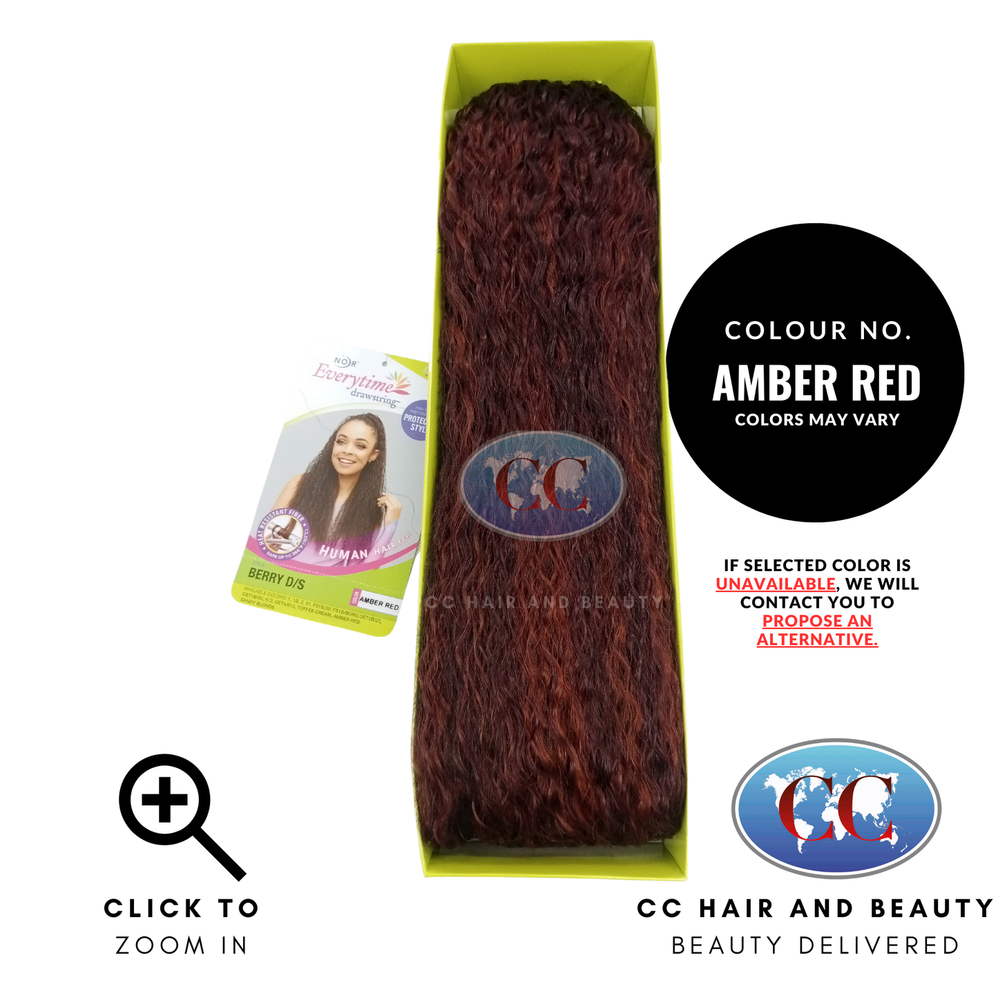 Janet Collection Synthetic Drawstring Ponytail - Berry D/S