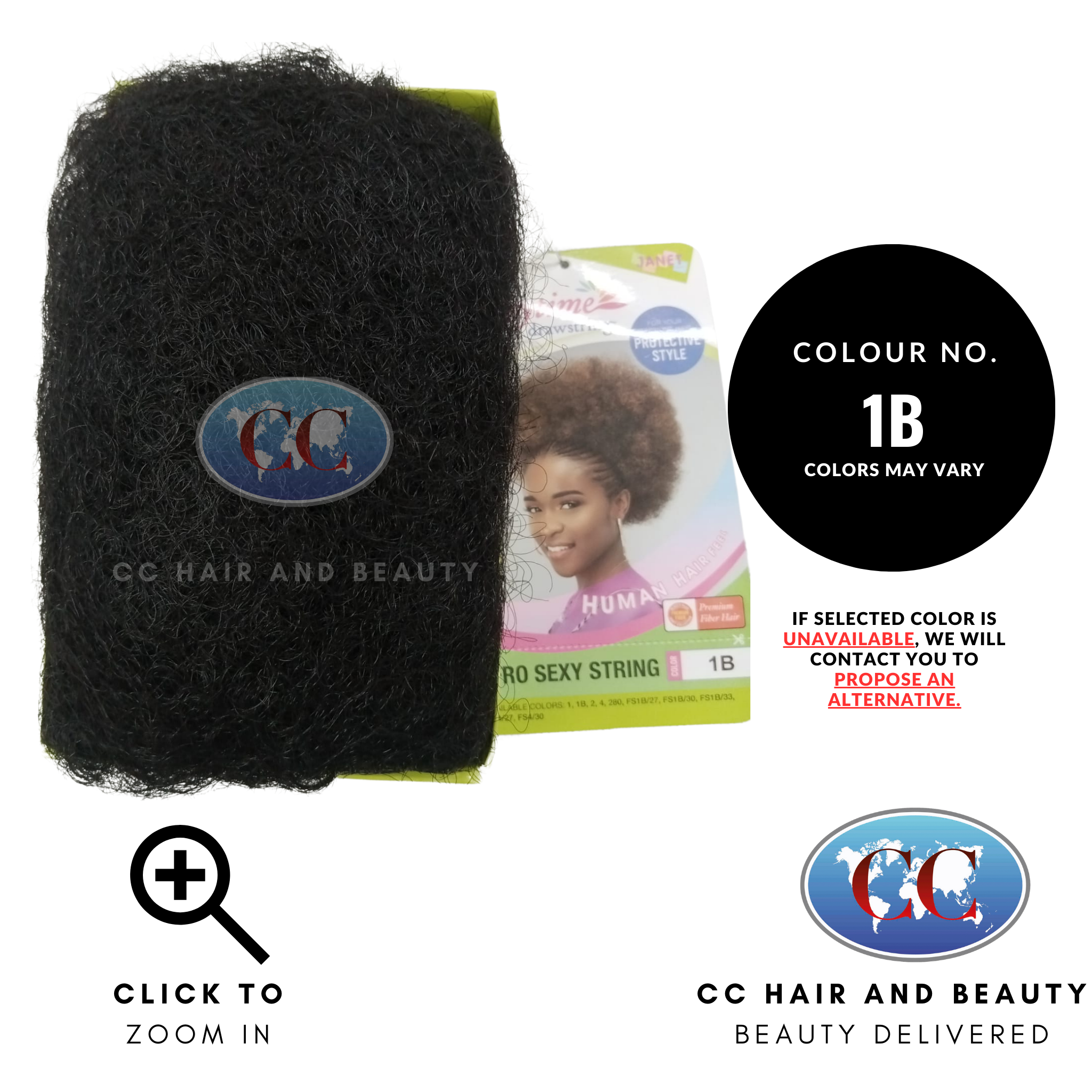 Janet Noir Everytime Afro Sexy Draw String-Colour 1B