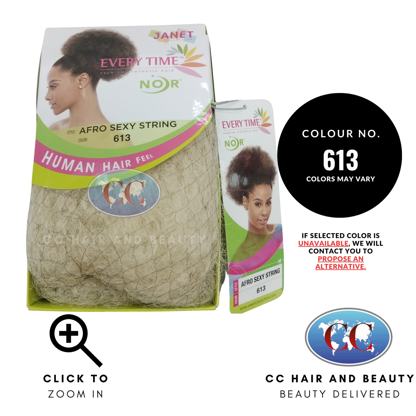 Janet Noir Everytime Afro Sexy Draw String-Colour 613