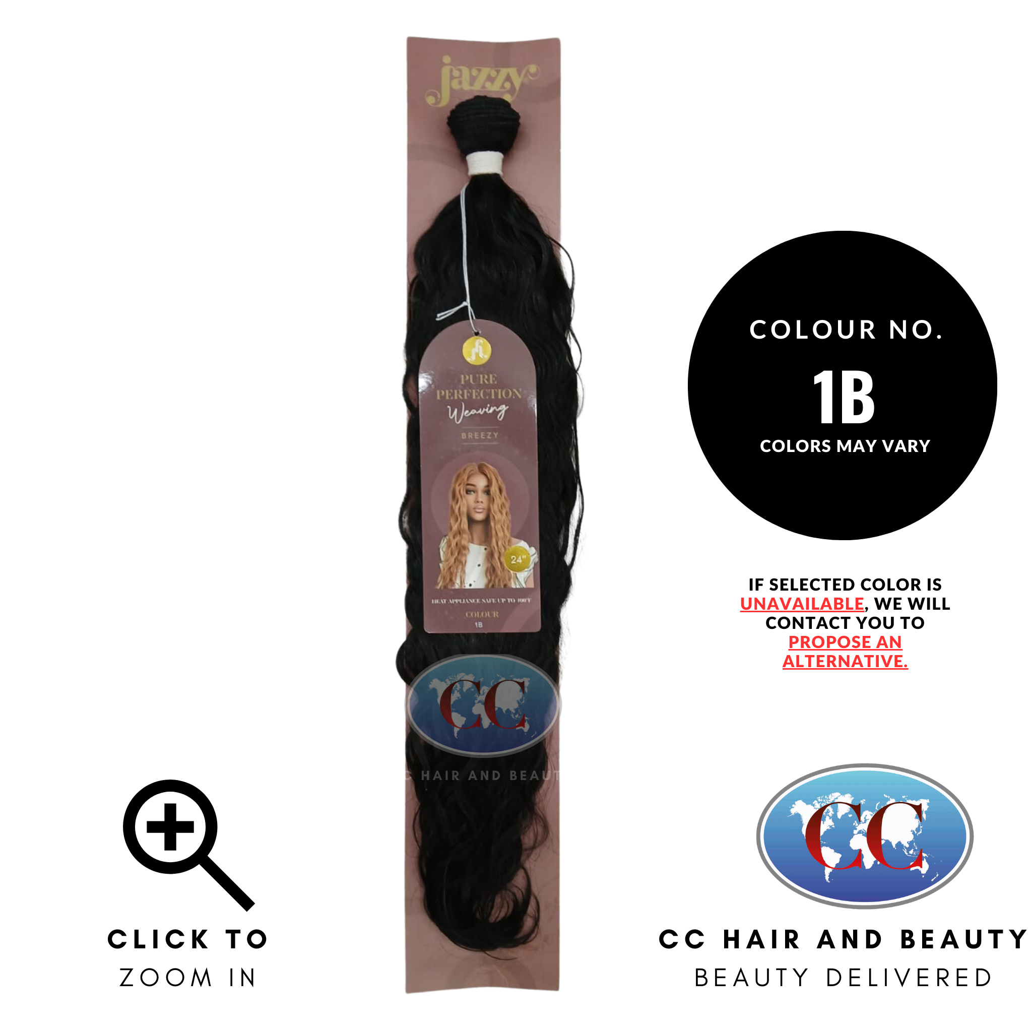 Jazzy Pure Perfection Weaving Hair - Breezy Wave-colour 1B