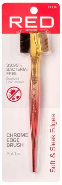 Red by Kiss HH04 Chrome Edge Brush Rat Tail