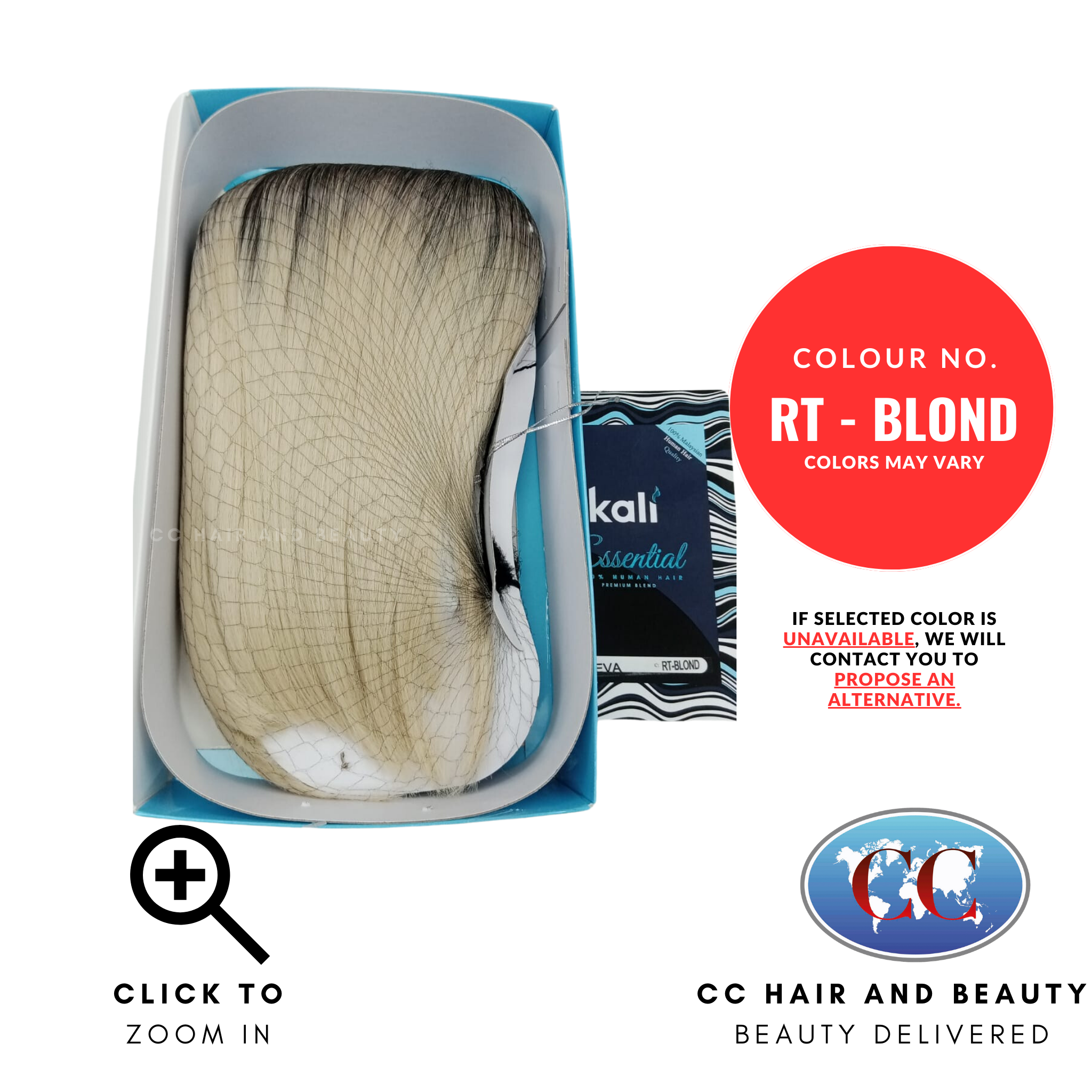 Kali Essential HB EVA 100% Human Hair Premium Blend Best Quality Wig-colours RT-BLOND