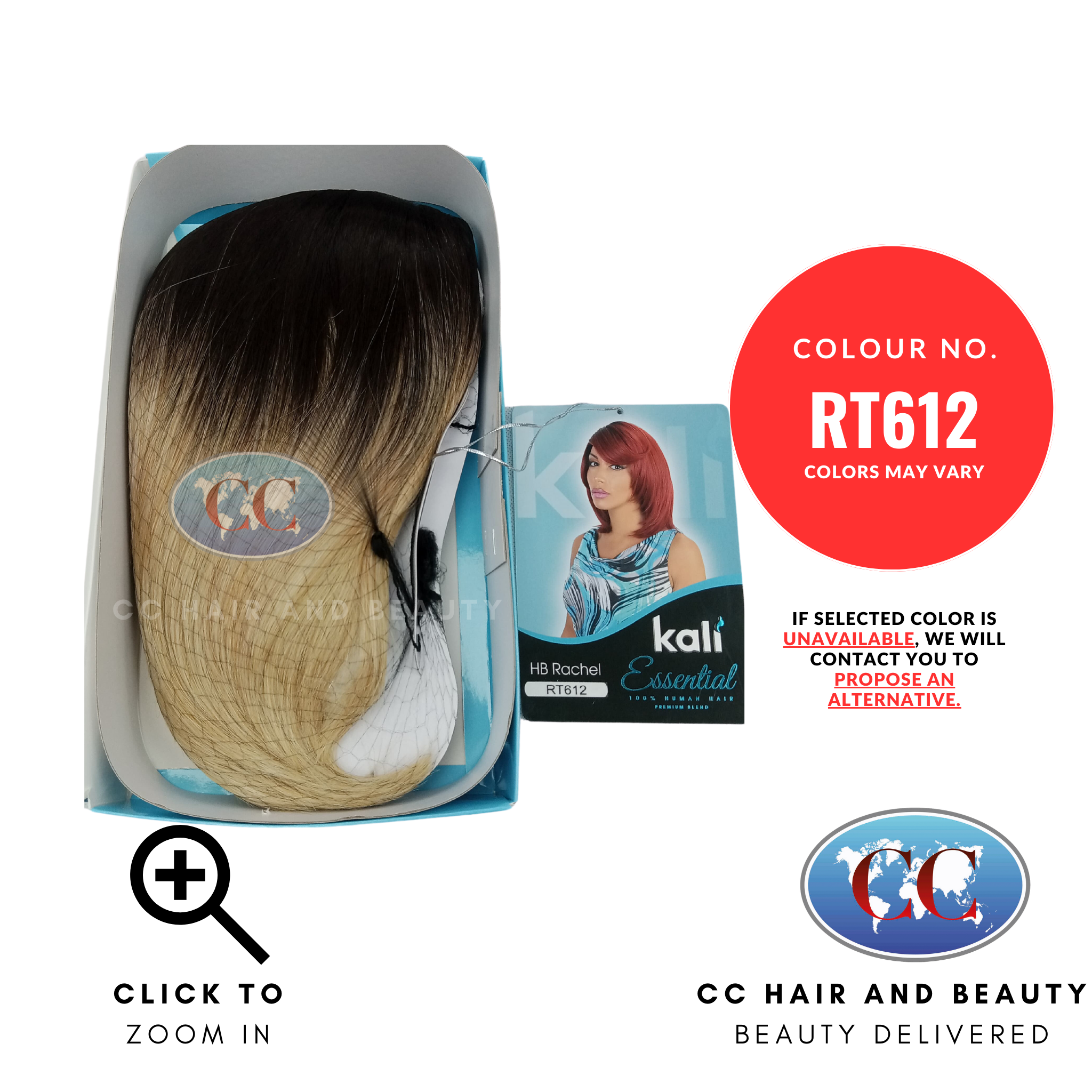 Kali Essential HB RACHEL 100% Human Hair Premium Blend Best Quality Wig-colour RT612
