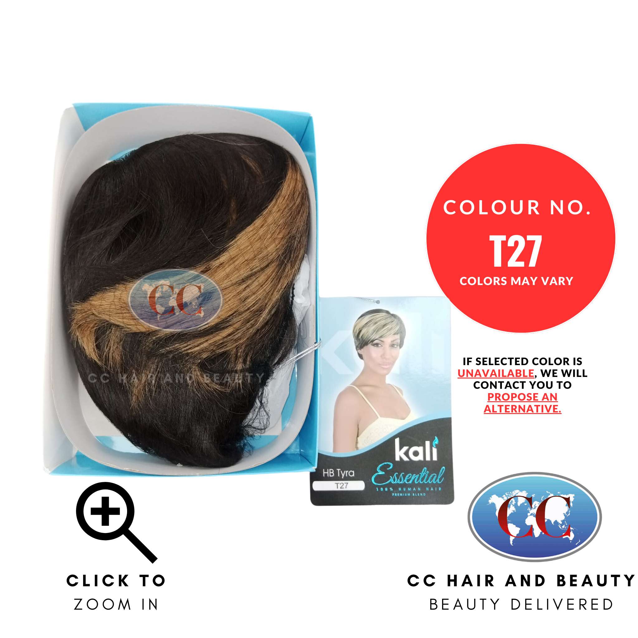 Kali Essential HB TYRA  100% Human Hair Premium Blend Best Quality Wig-colour T27