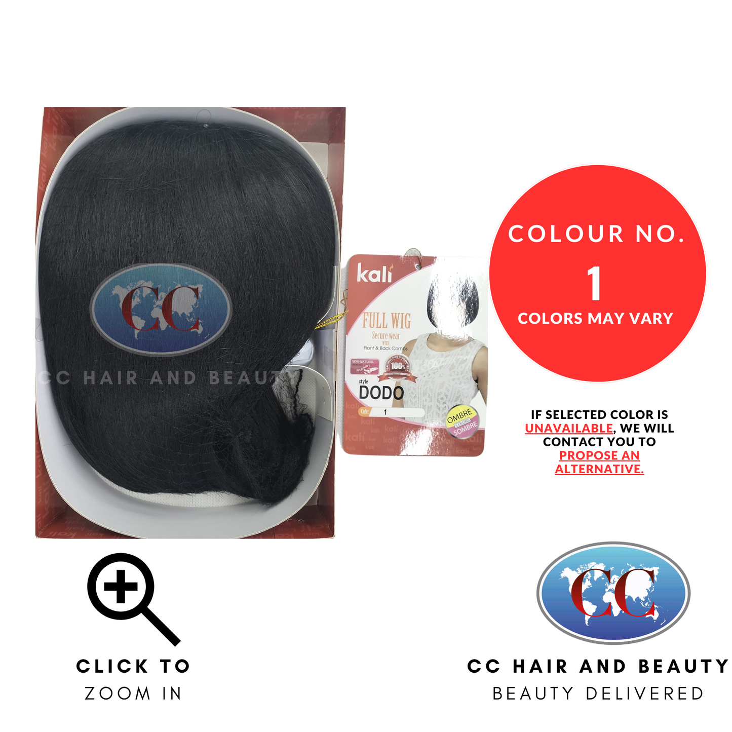 Kali Full Wig Secure Wear With Front & Back Combs - DODO | CC Hair & Beauty UK