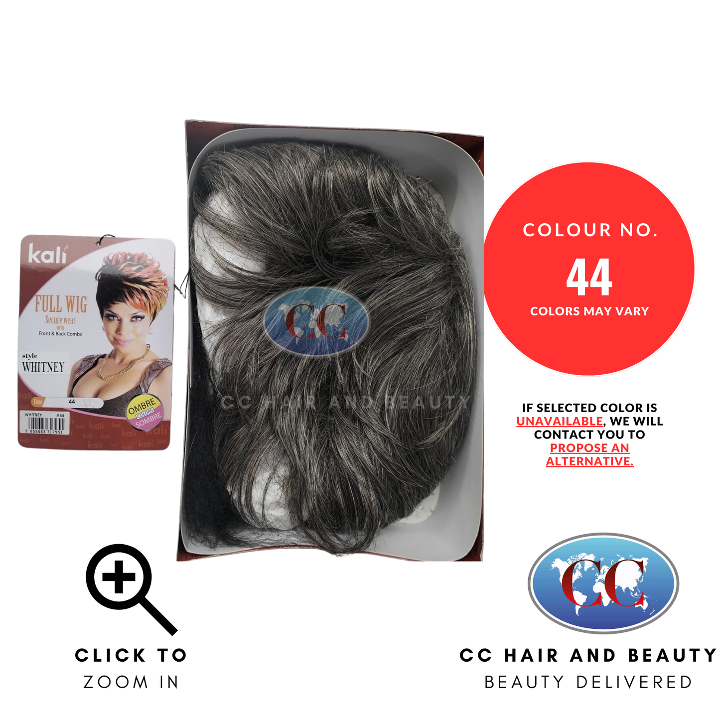 Kali Full Wig Whitney Secure Wear With Front & Back Combs,Pixie Style | CC Hair & Beauty UK