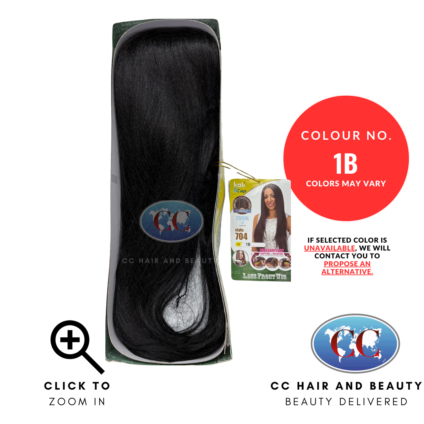Kali Synthetic Hair Freedom Part Lace Wig - 704-Colour 1B