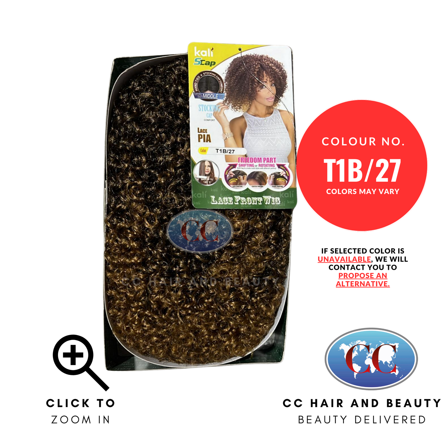 Kali Synthetic Hair Freedom Part Lace Wig - Pia-colour T1B/27