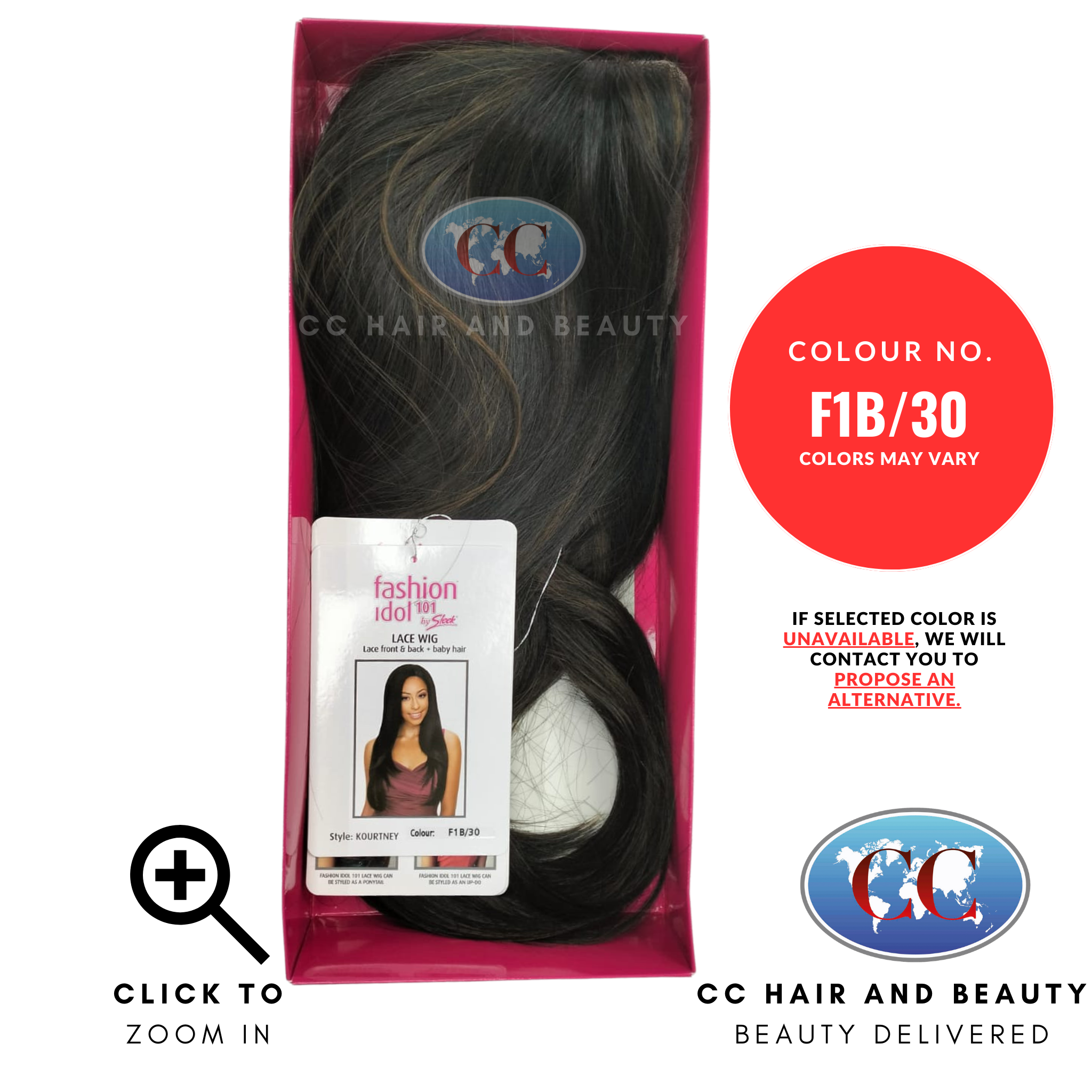 Sleek Fashion Idol Lace Wig - Kourtney Wig-Colour F1B/30