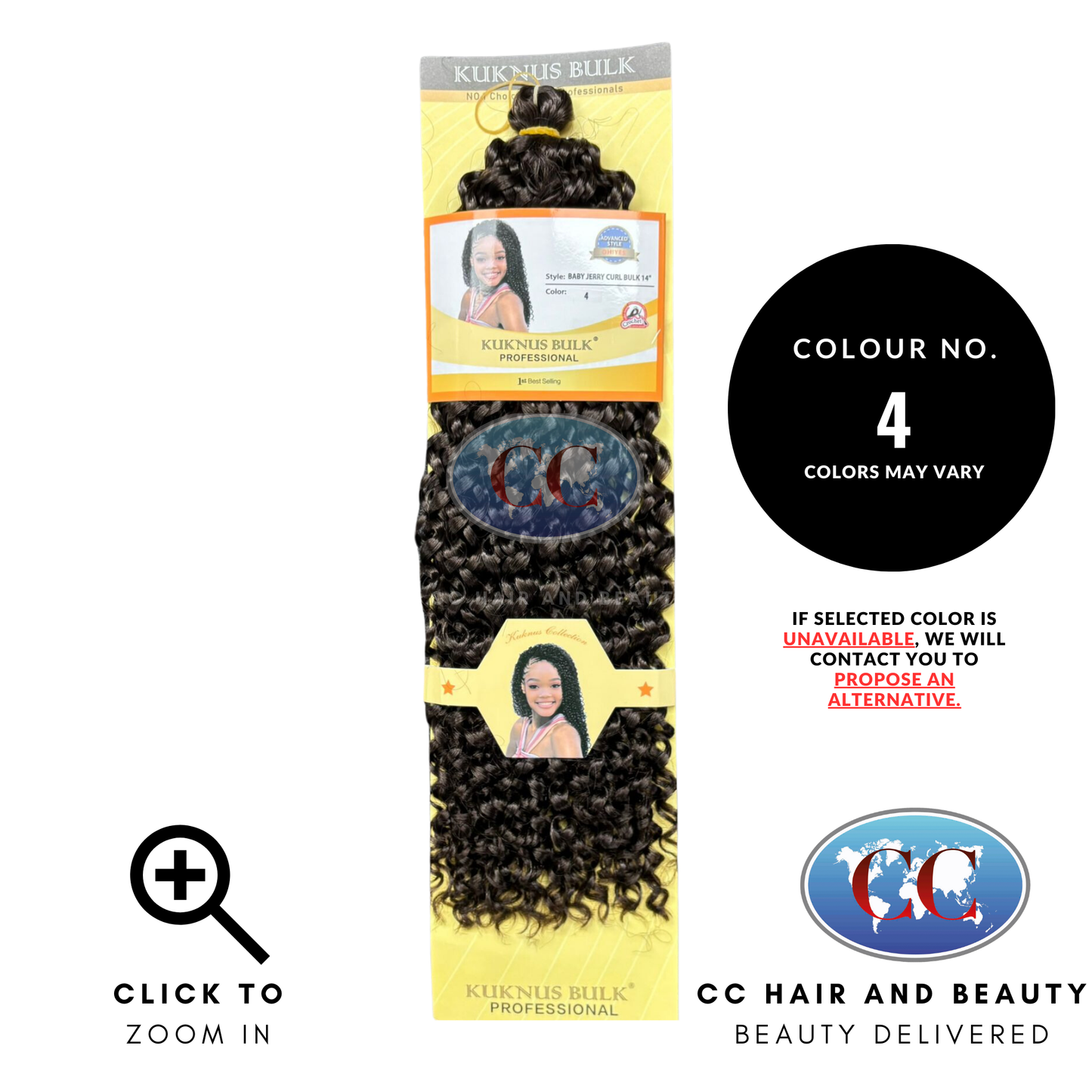 Kuknus Baby Jerry Curl Bulk 14"-colour 4