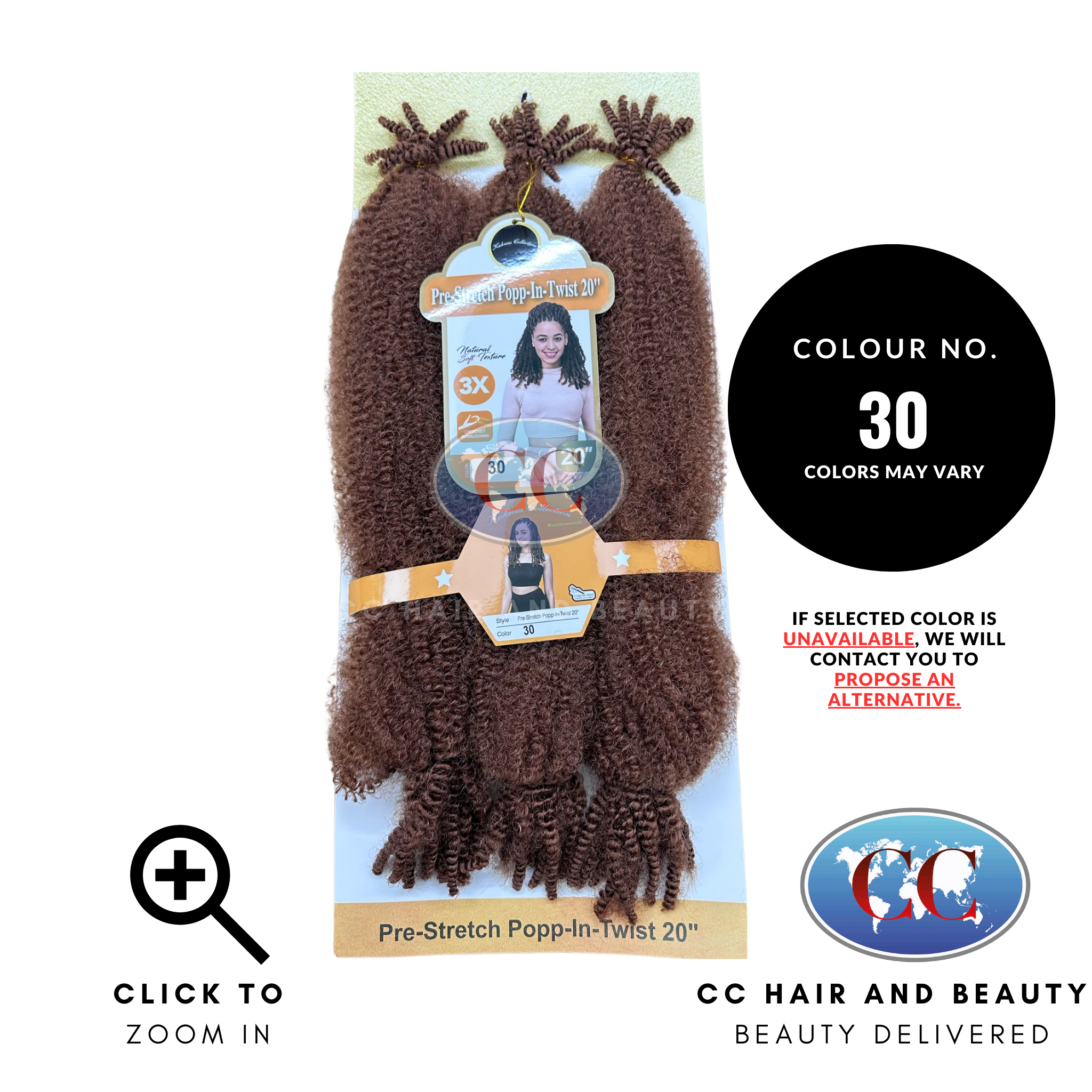 Kuknus Collection Pre - Stretch Popp-in-Twist 20"-Colour 30