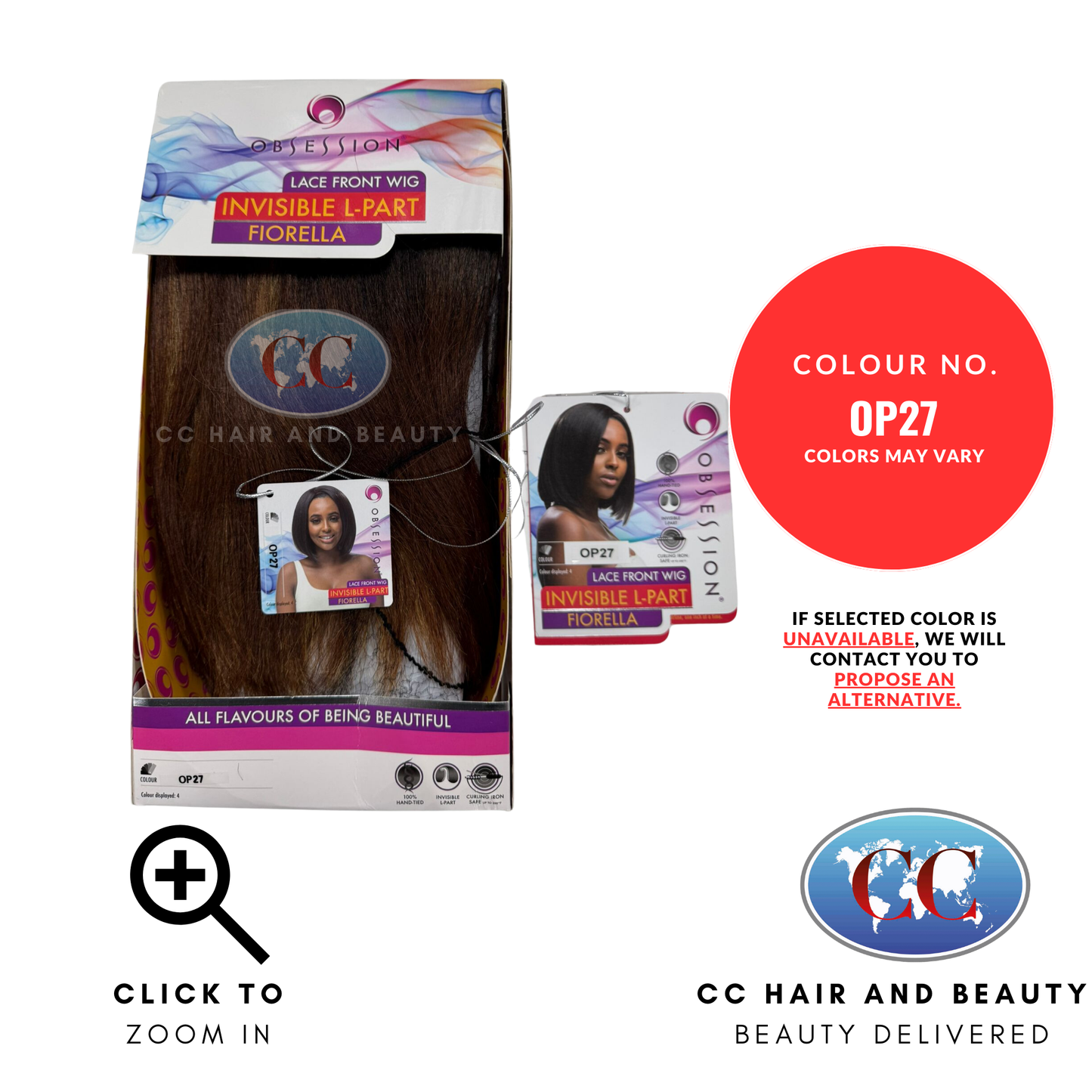 Lace Front Wig Invisible L-Part- Fiorella-colour OP27