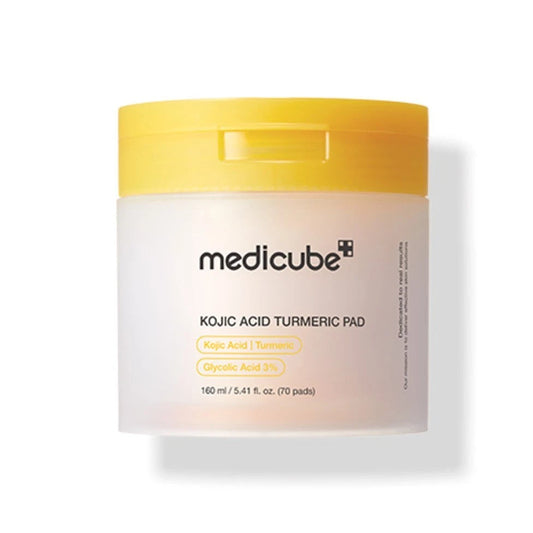 Medicube Kojic Acid Turmeric Pad 160ml, jar of 70 pads