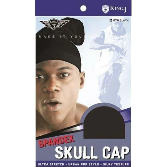 King.J Spandex Skull Cap 076 Black