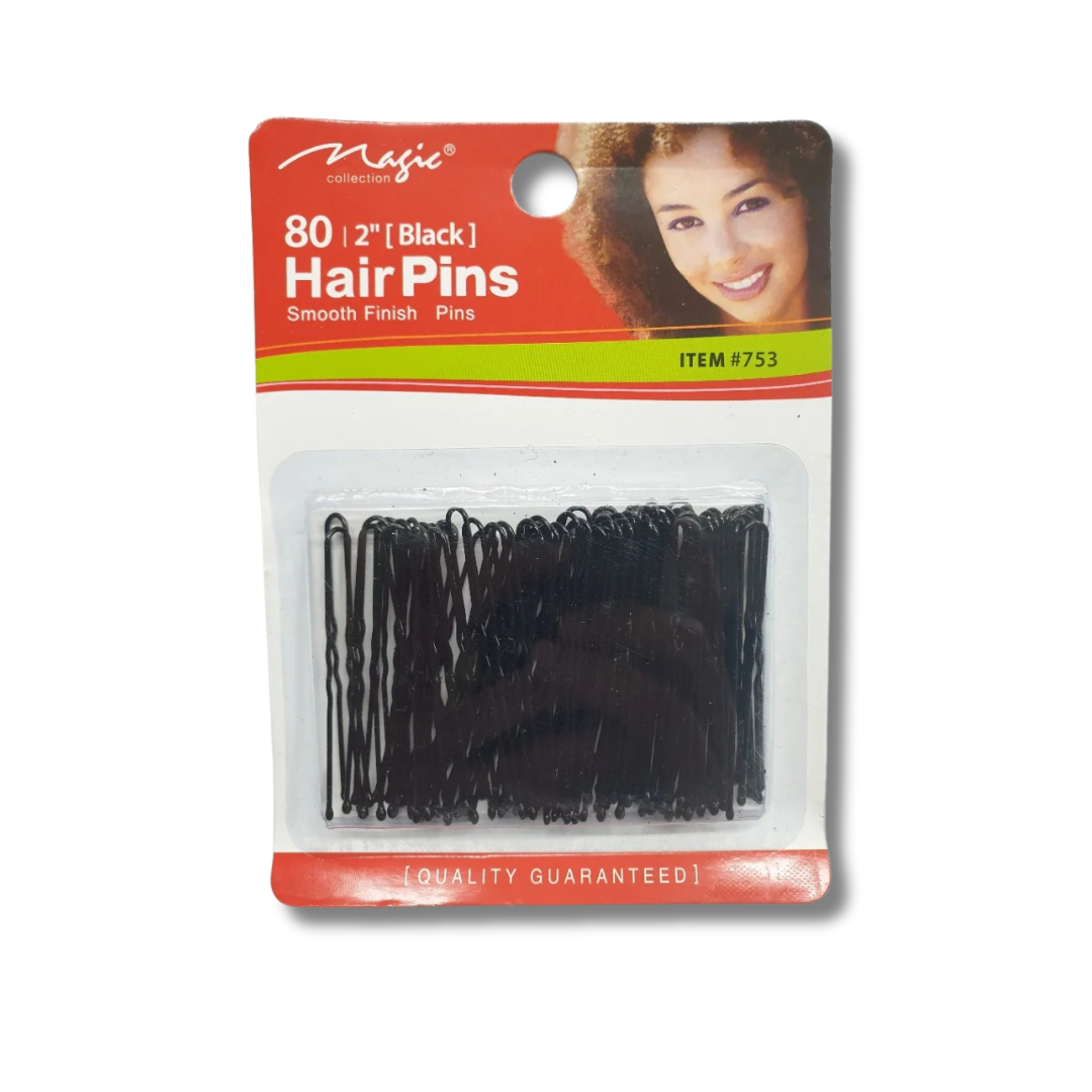 Magic Collection 80 2" Black Hair Pins Item#753