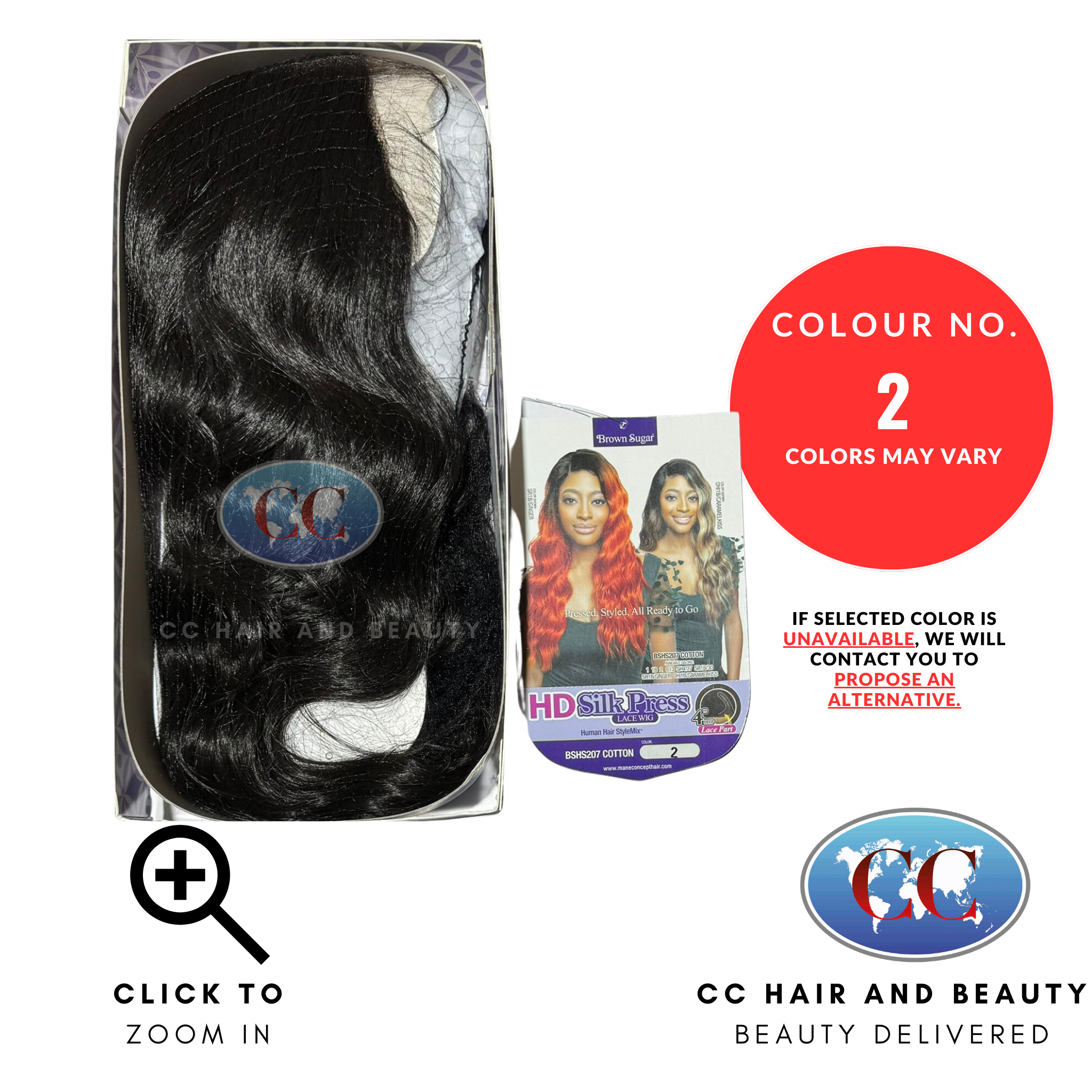 Mane Concept Brown Sugar HD Lace Human Hair Blend Wig - BSHS207 Cotton-Colour 2