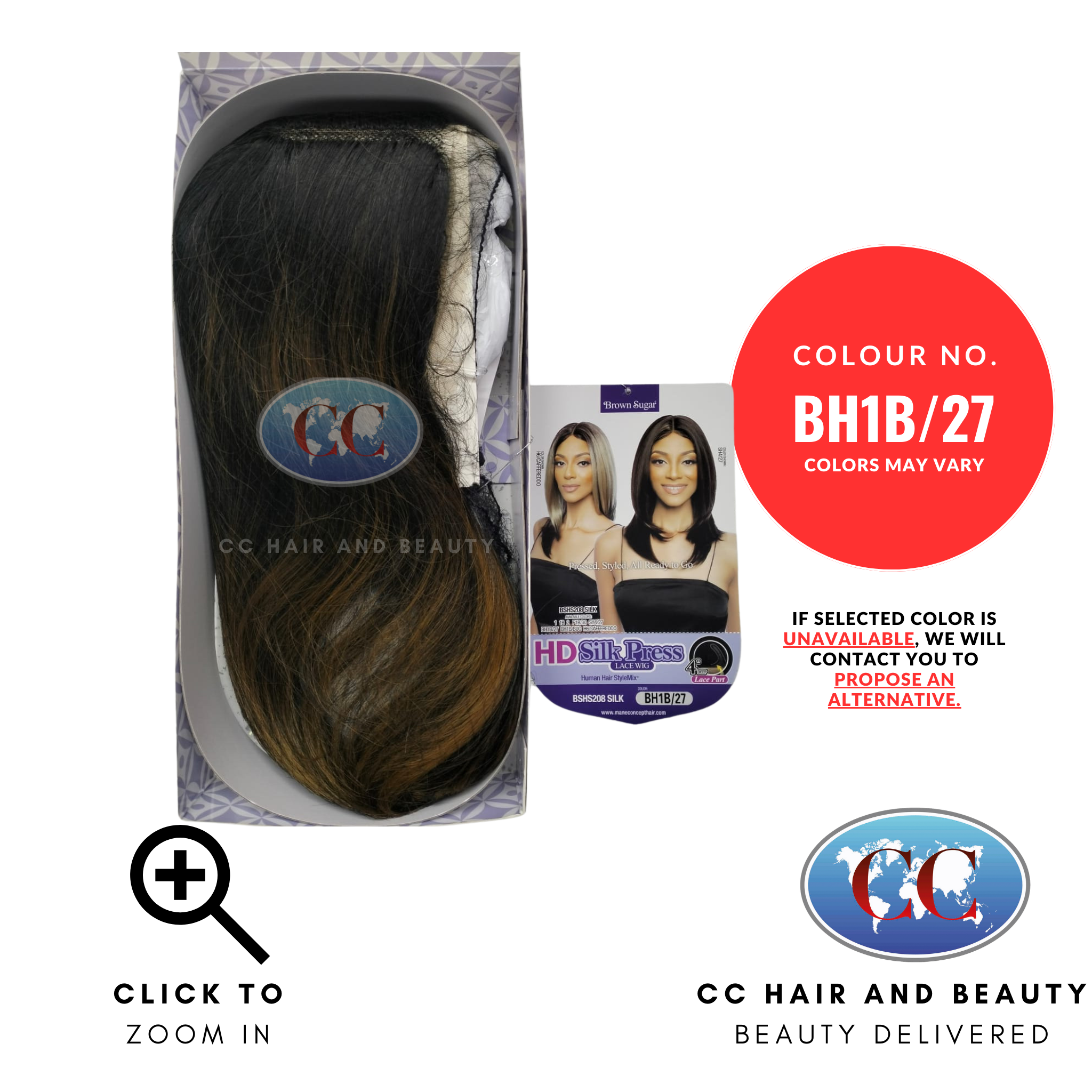 Mane Concept Brown Sugar HD Lace Human Hair Blend Wig - BSHS208 Silk