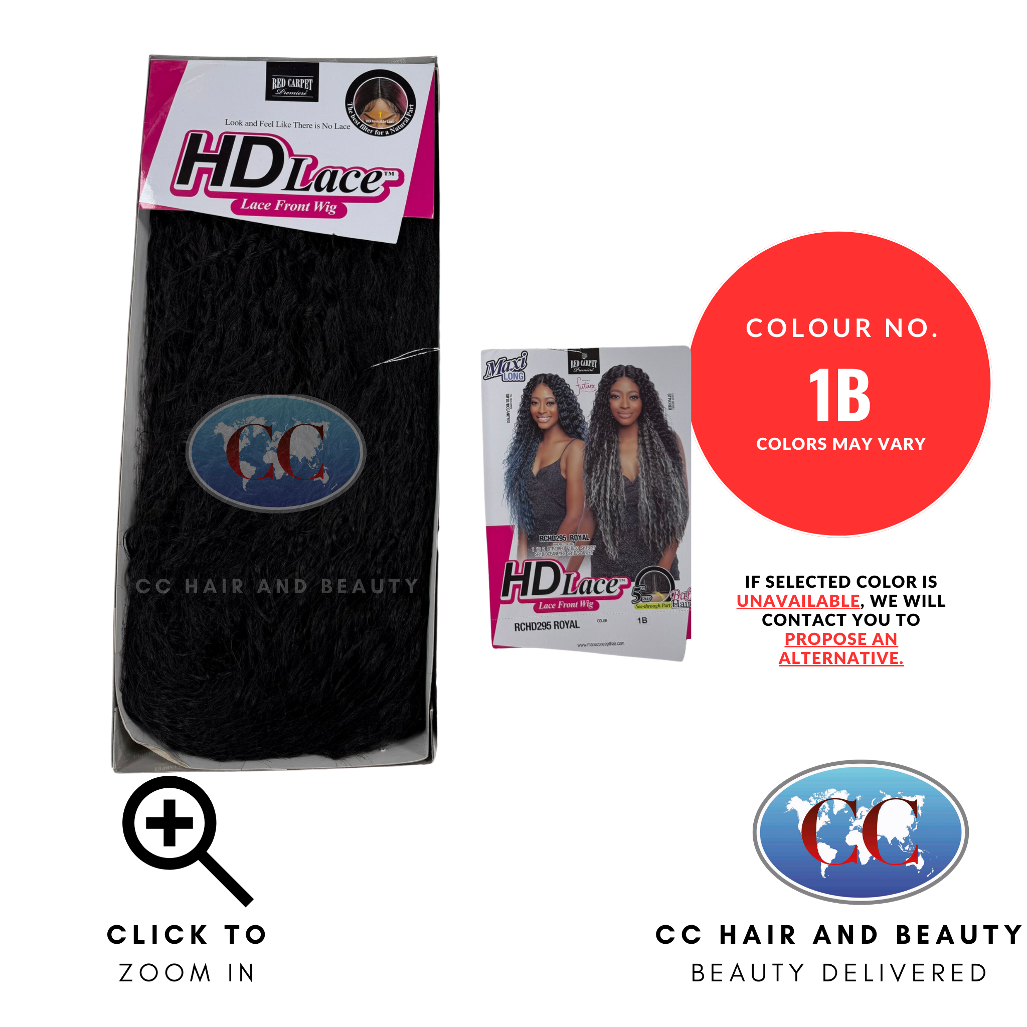 Mane Concept Red Carpet Synthetic Hd Lace Front Wig - RCHD295 Royal-Colour 1B