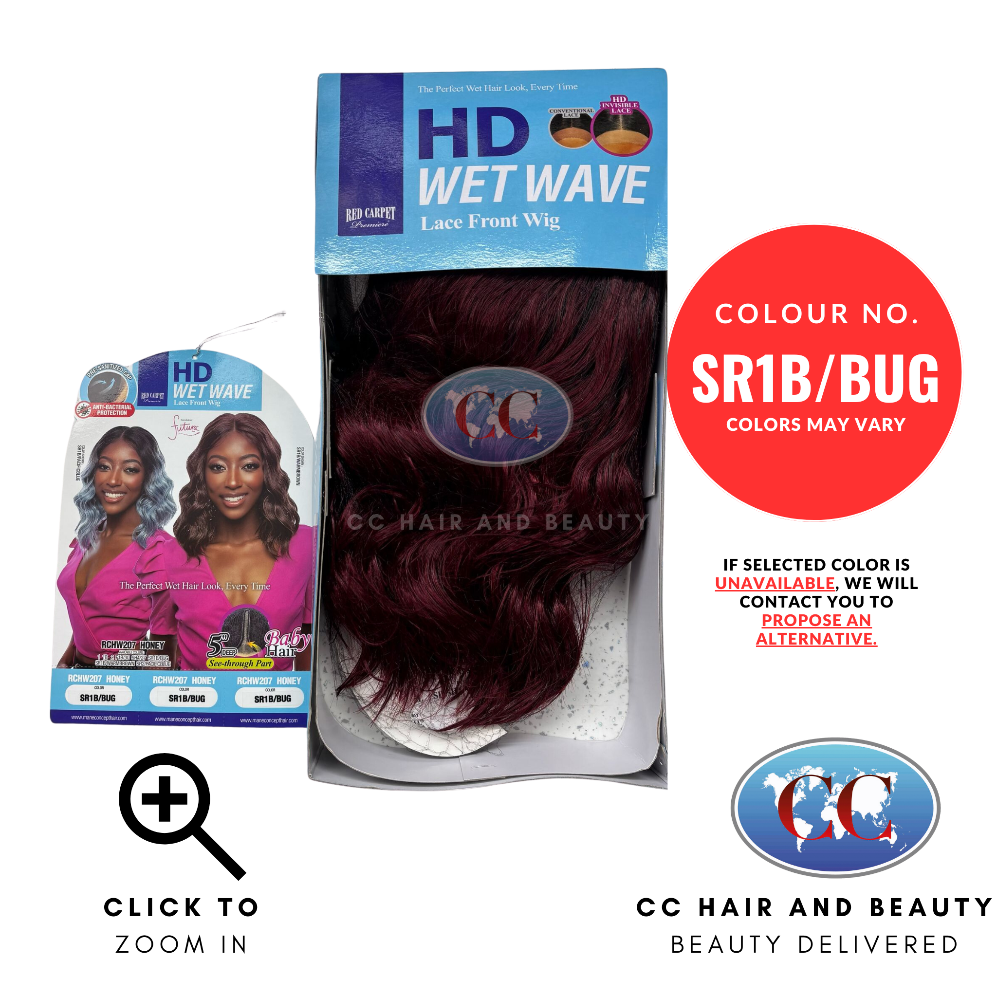 Mane Concept Red Carpet Wet Wave HD Lace Front Wig - RCHW207 Honey