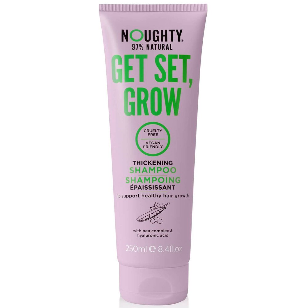 Noughty Get Set, Grow Hair Growth Shampoo Vegan Thickening Regrowth Repair Volumizing Hair Products No Sulfates No Parabens with Pea and Coffee Extract, 250 ml - 5060523015191