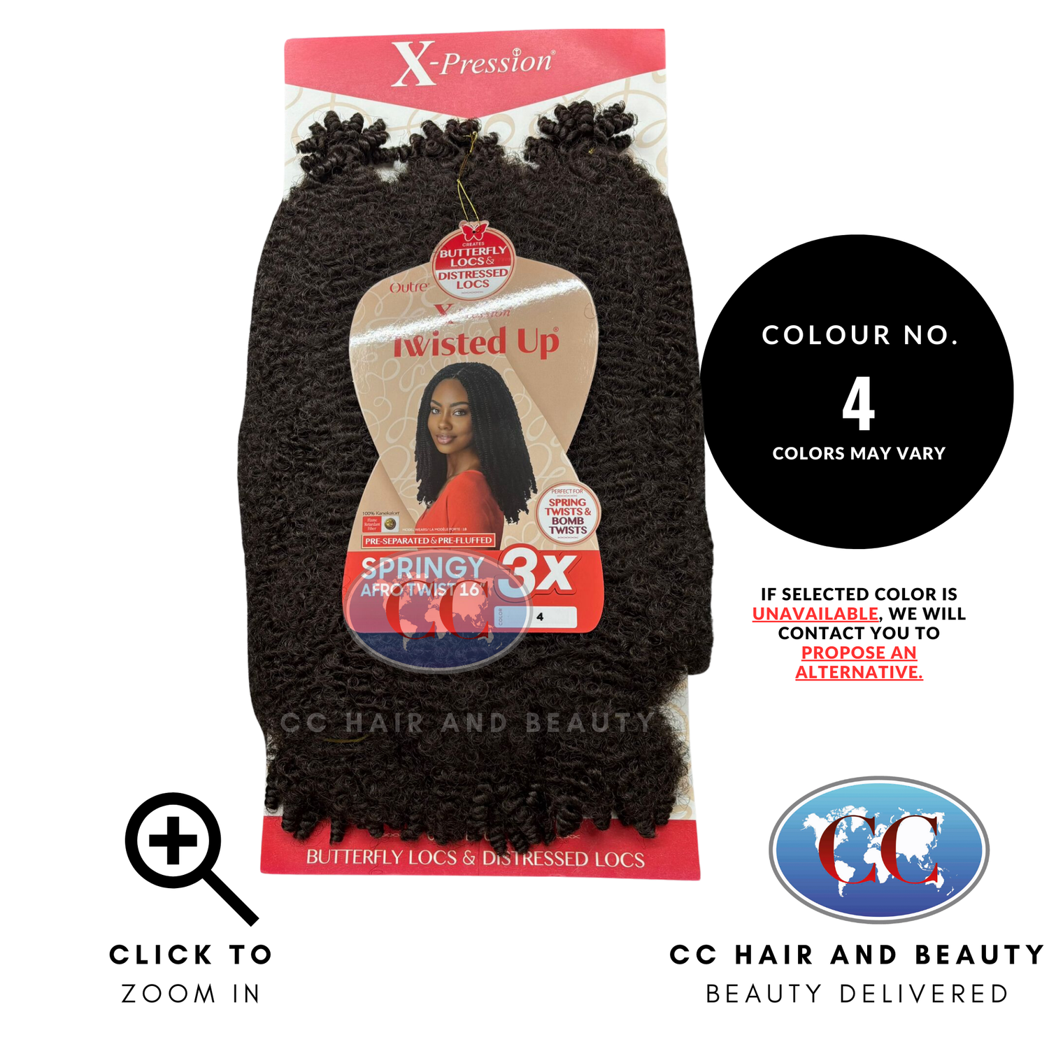 Outre Crochet Braids X-Pression Twisted Up 3X Springy Afro Twist 16"-Colour 4