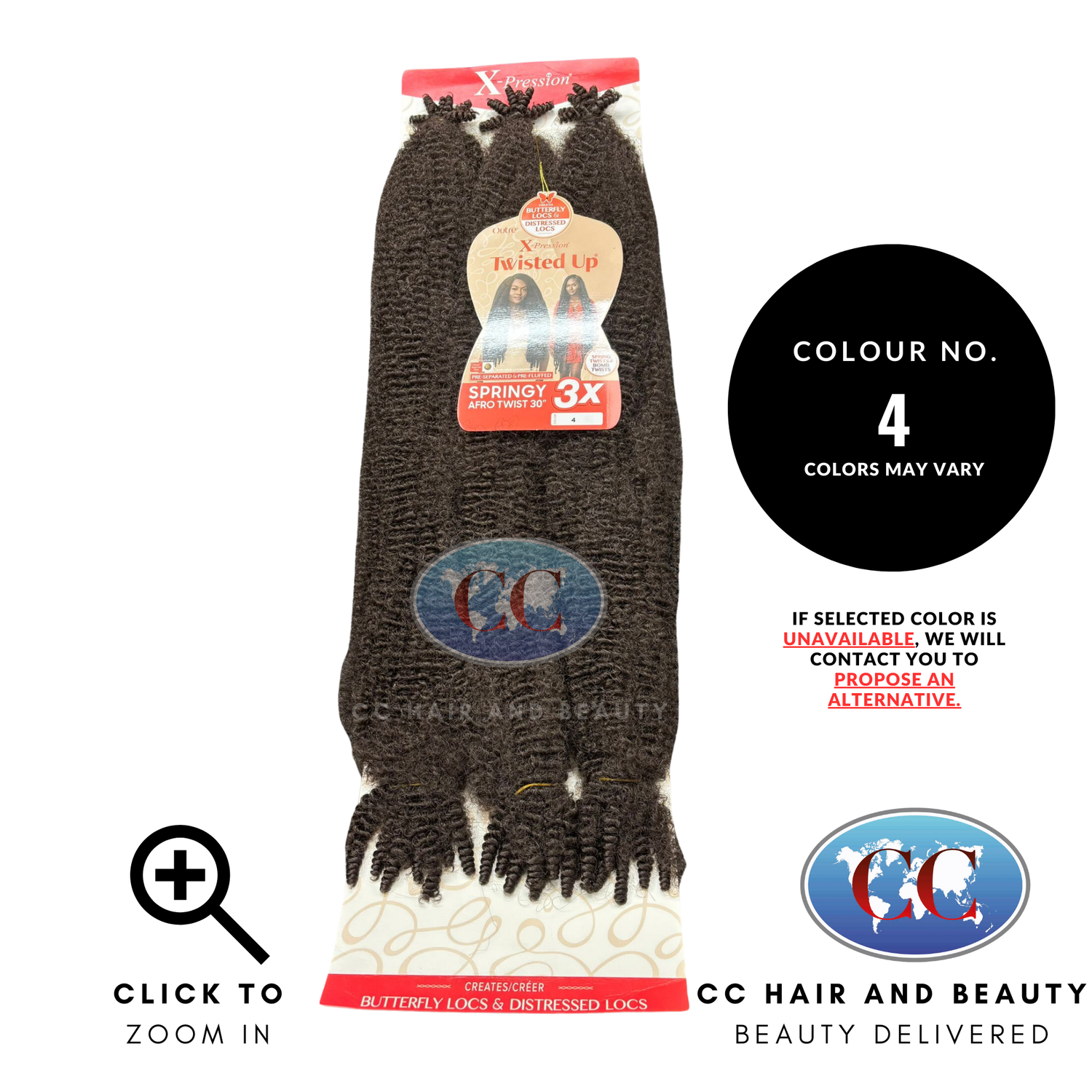 Outre Crochet Braids X-Pression Twisted Up 3X Springy Afro Twist 30"-Colour 4