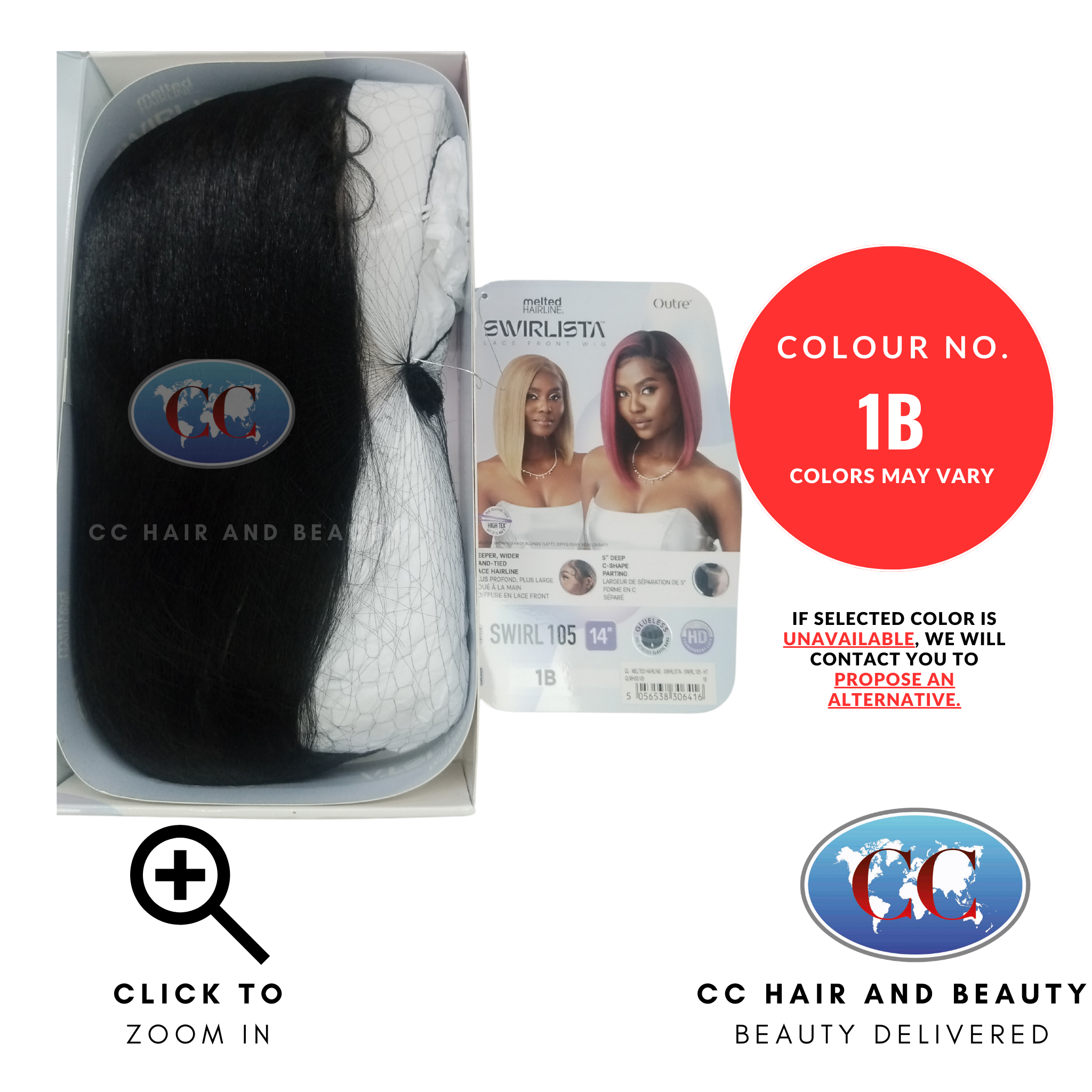 Outre HD Melted Hairline Swirlista Swirl Lace Wig 105 QLMHSS105-Colour 1B