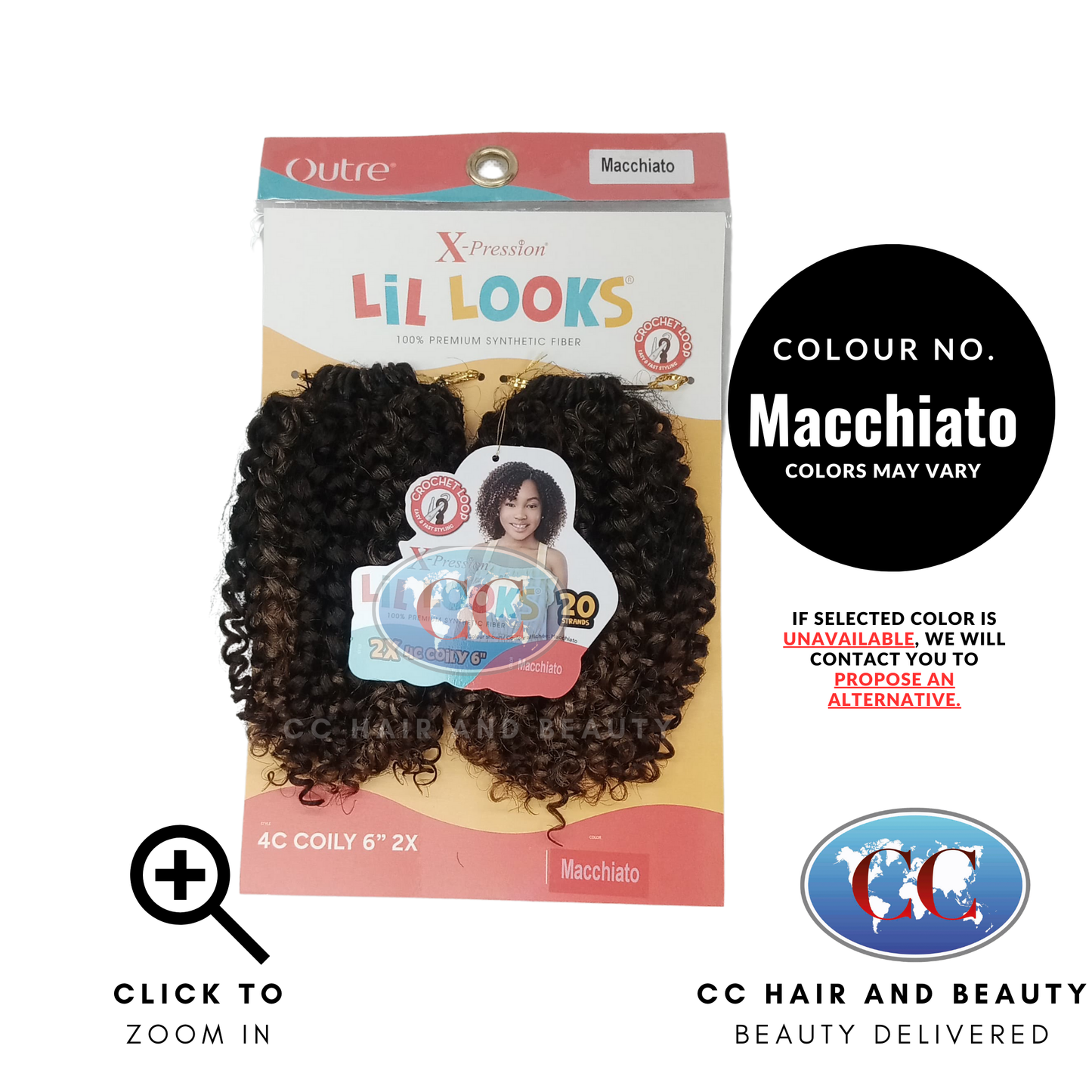 Outre X-Pression Lil Looks 2X 4C COILY 6''-Colour MACCHIATO