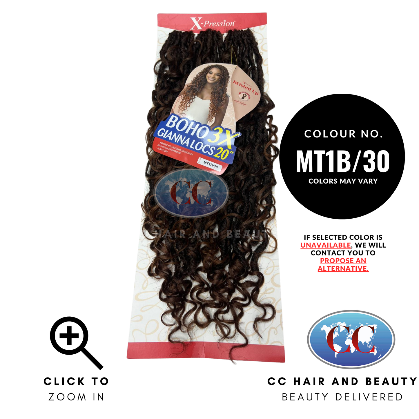 Outre X-Pression Twisted Up - Boho Giana Locs 3x 20"-color-MT1B/30