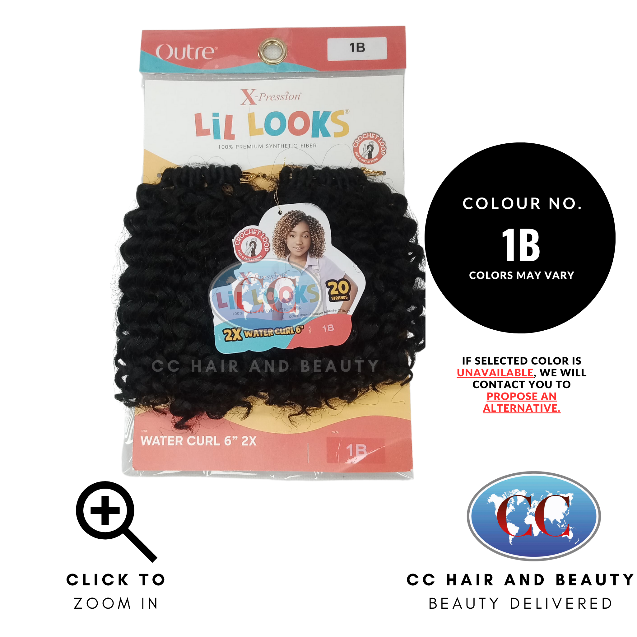 Outre X Pression Lil Looks 2x Water Curl 6"-Colour 1B