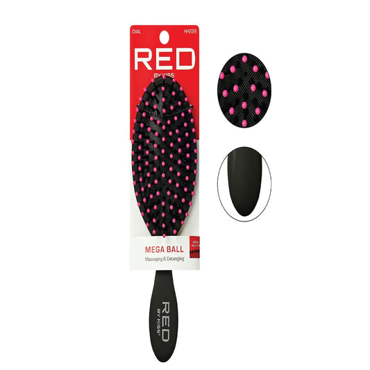 Red By Kiss Square & Oval Designed Ball Tipped Detangle Brush