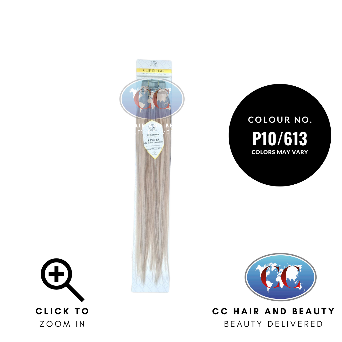 Dressmaker Unlimited 8 pcs Clip in Human Hair Extension 14, 18 & 22" - Straight