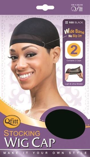 Qfitt Stocking Wig Cap 100 Black