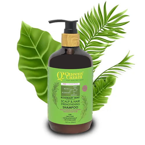 Queeny Cazara Rosemary Mint Scalp & Hair Strengthening Shampoo - 350ml