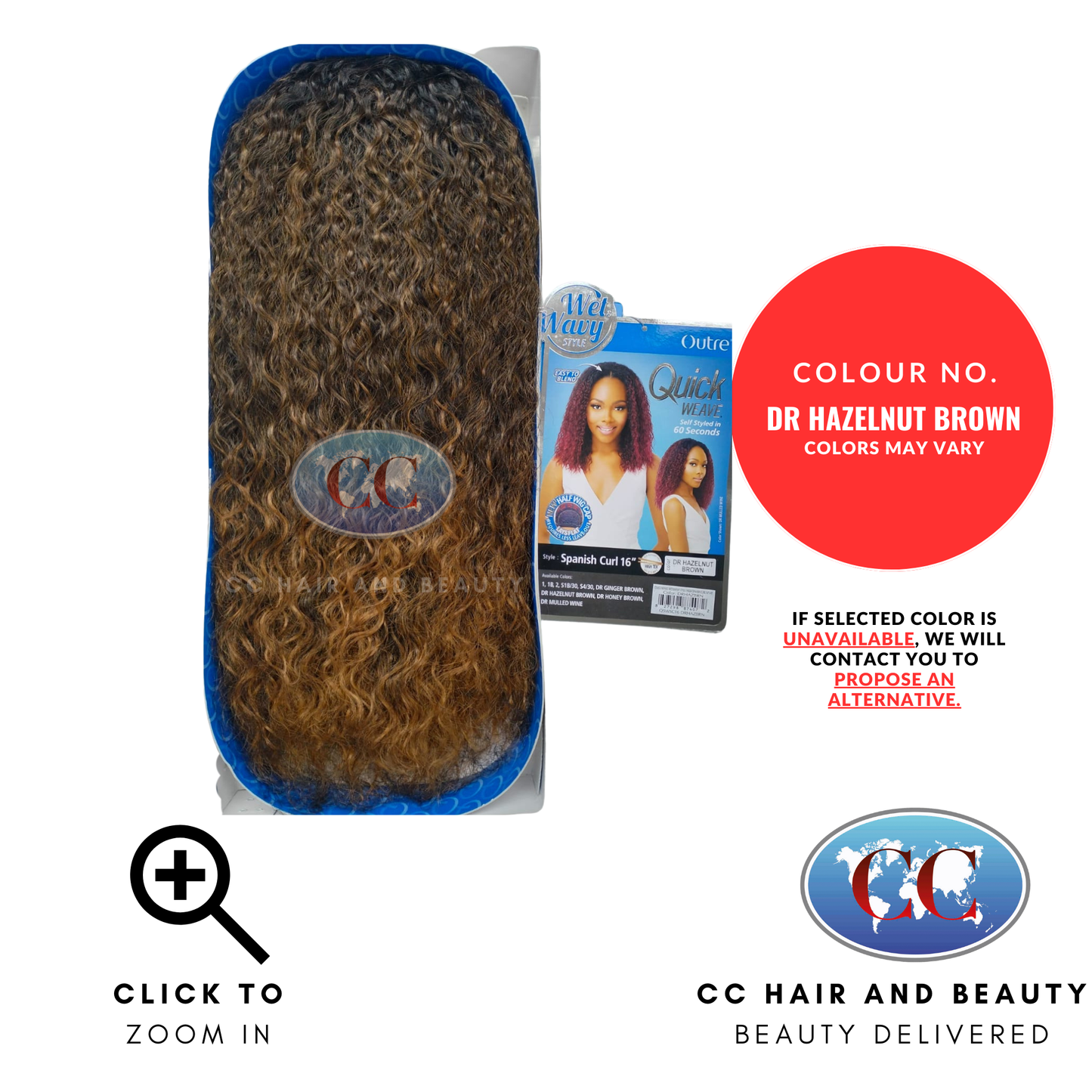 Quick Weave Outre Half Wig Wet N Wavy Spanish Curl 16"