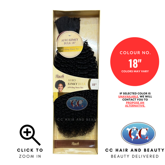 Rush 100% Remy Human Hair Afro Kinky Bulk 18"