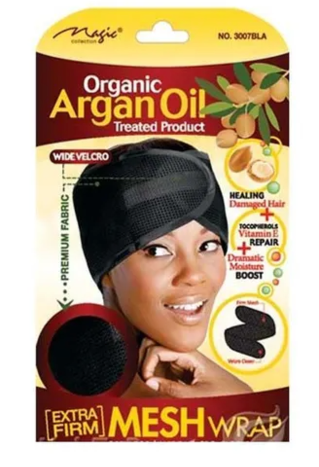 Magic Collection Organic Argan Oil Foam Mesh Wrap Black