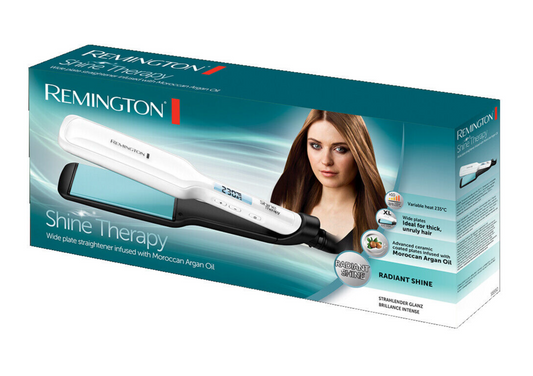Remington S8550 Straightener Shine Therapy Wide Plate Straightener