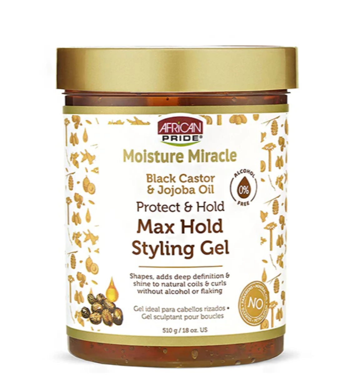 African Pride Moisture Black Castor & Jojoba Oil Max Hold Styling Gel