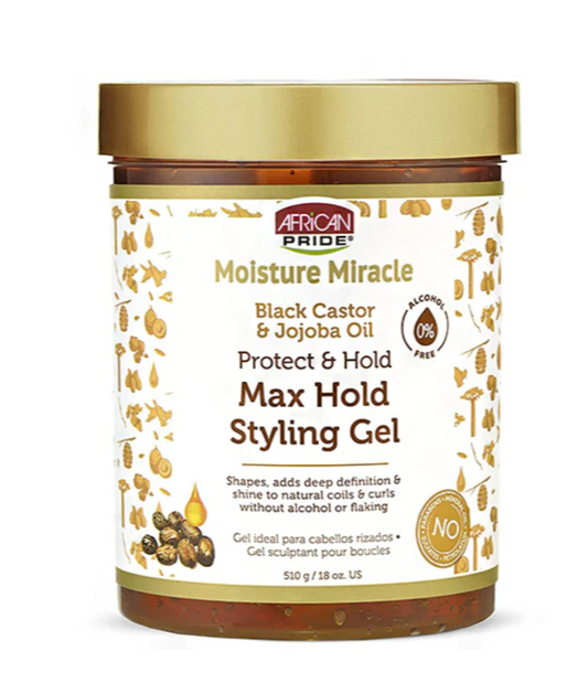 African Pride Moisture Black Castor & Jojoba Oil Max Hold Styling Gel
