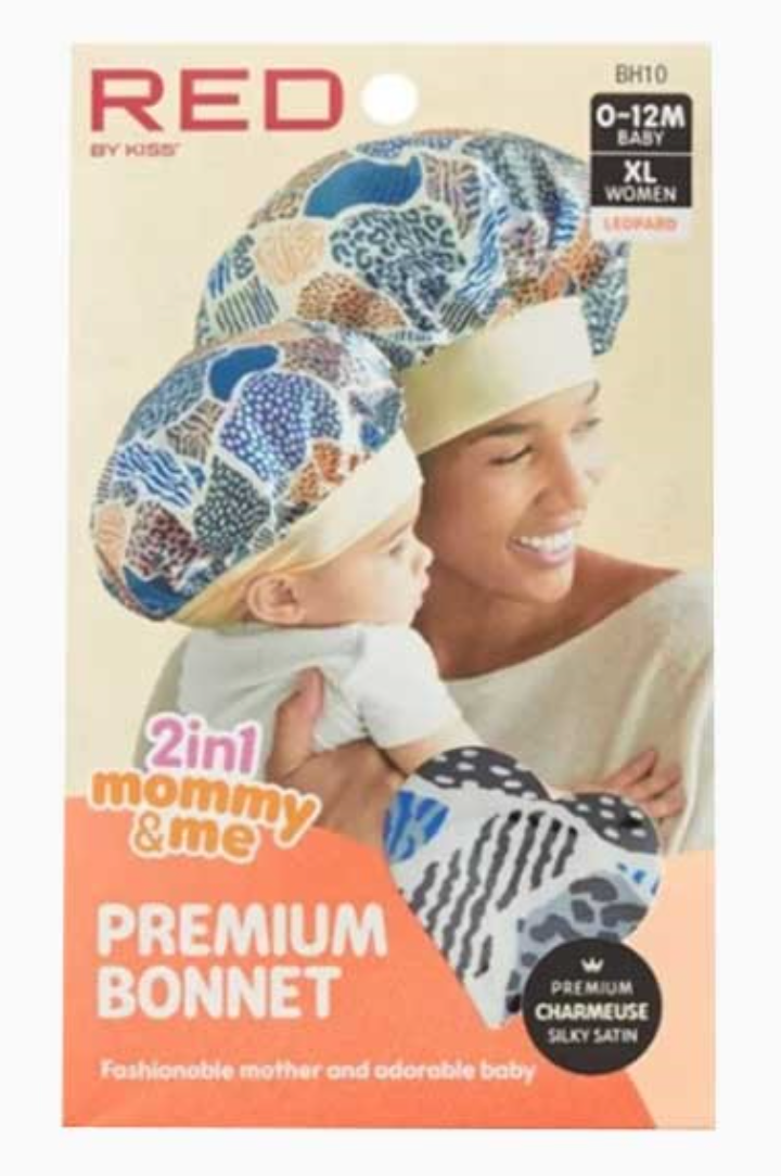 Red By Kiss 2 In 1 Mommy And Me Premium Bonnet BH10