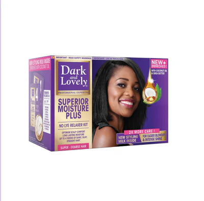 DARK & LOVELY SUPERIOR MOISTURE PLUS NO LYE RELAXER KIT-SUPER