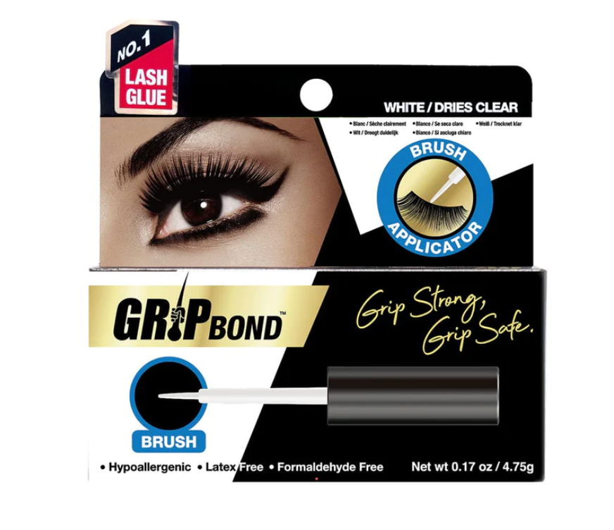 Ebin New York Grip Bond Latex Free Lash Glue- White/Brush