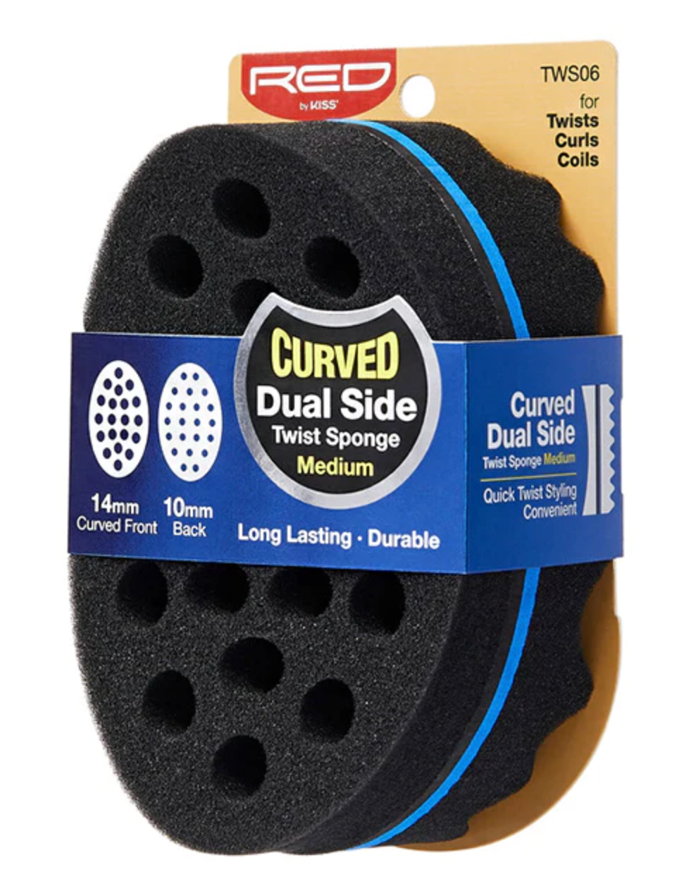 Red By Kiss TWS06 Curved Dual Side Twist Sponge Medium