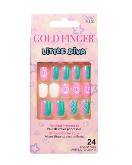 Kiss Gold Finger Little Diva Sticker Nails